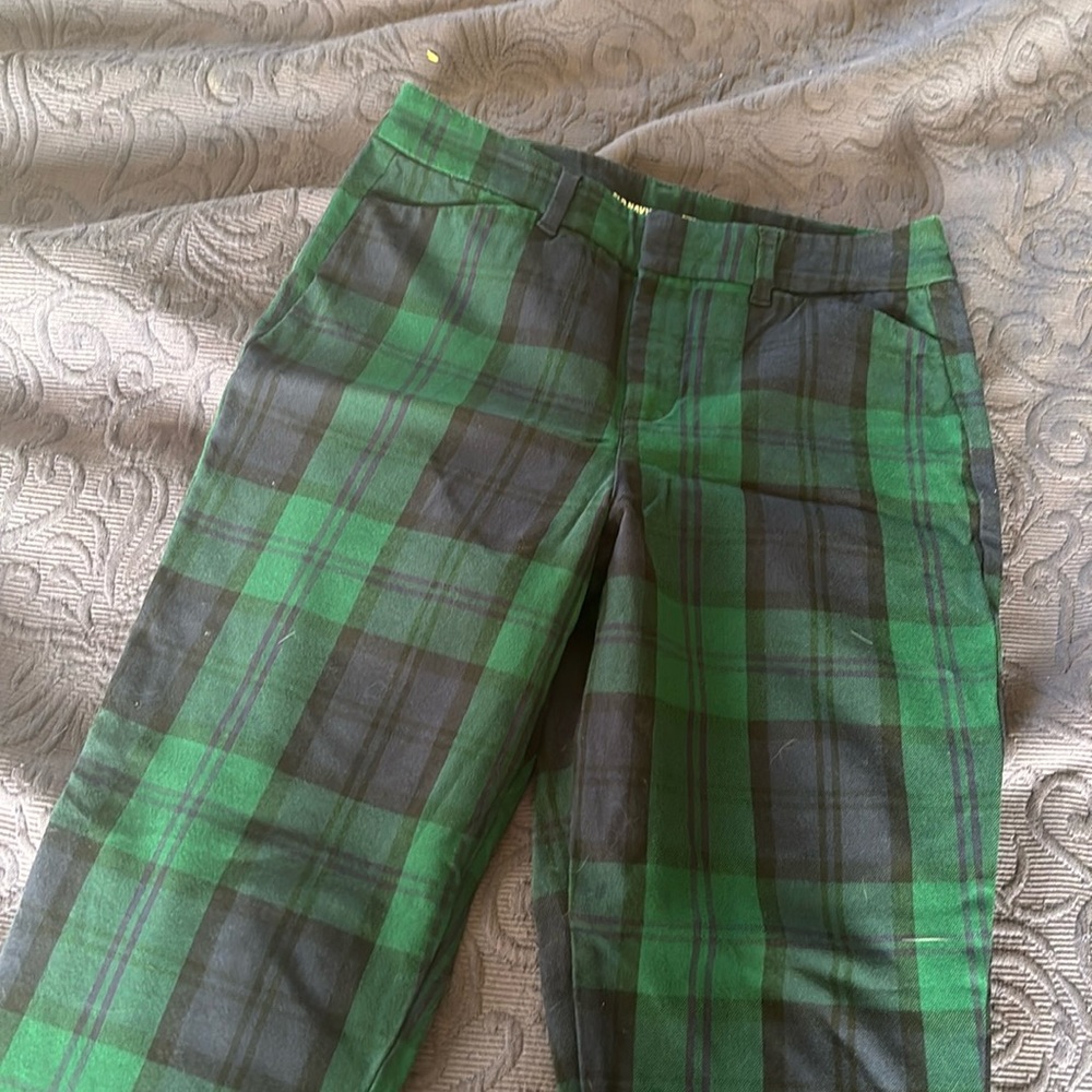 Old Navy green/blue plaid pants.